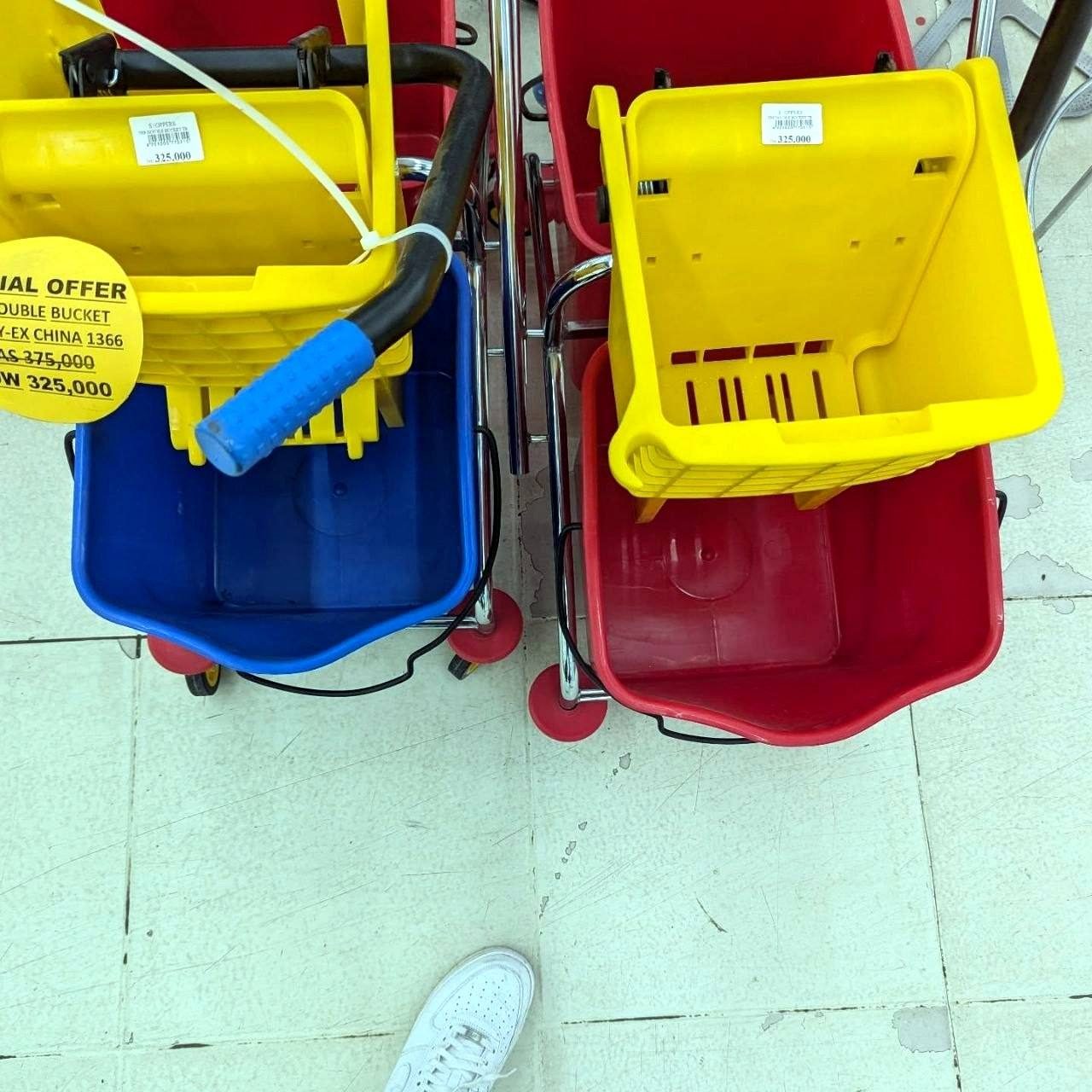 Commercial cleaning trolleys supplied by OHGS