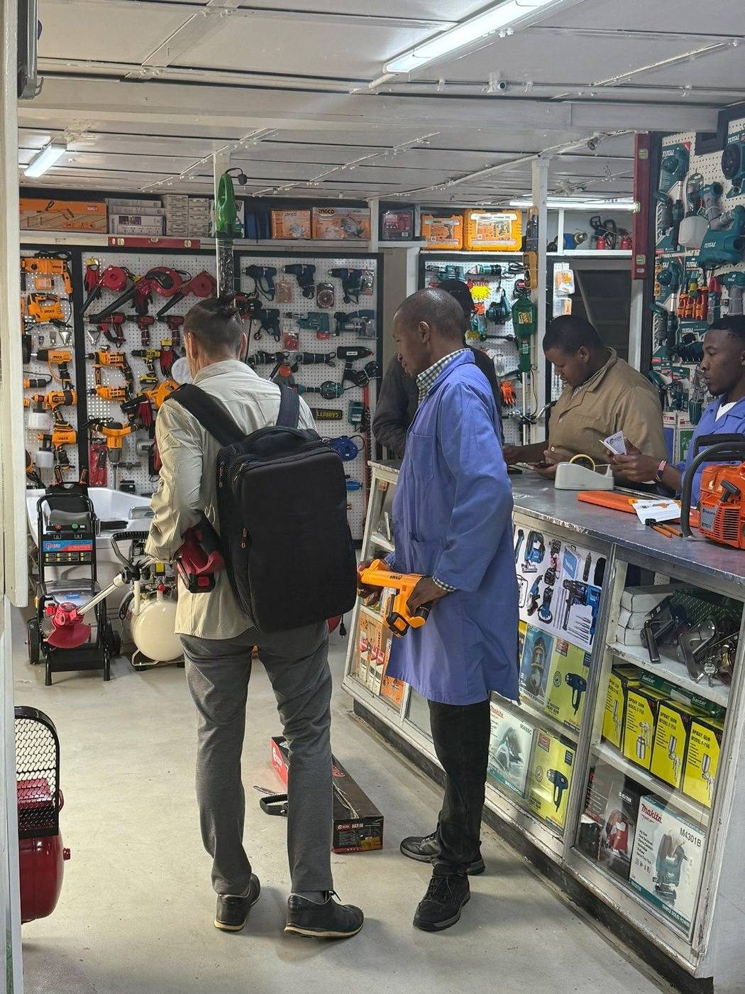 OHGS staff presenting tools at the counter